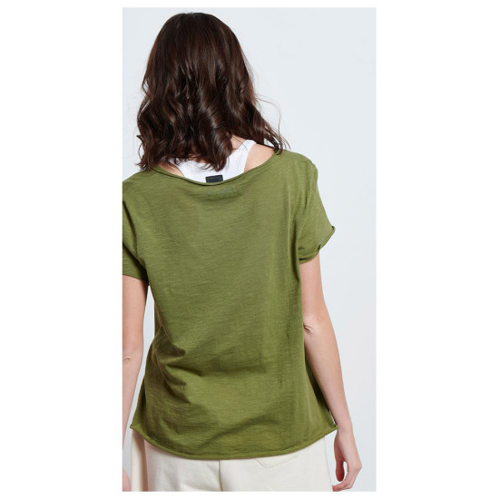 Bodytalk Γυναικεία κοντομάνικη μπλούζα V-Neck